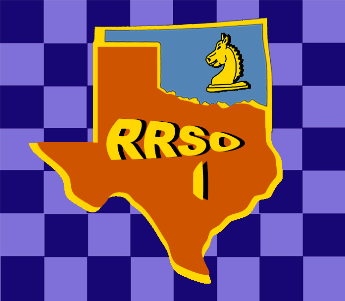 Logo for the first annual team match between the most fanatical chess players in Oklahoma and Texas