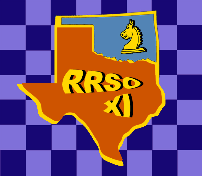 Logo for the eleventh annual team match between the most fanatical chess players in Oklahoma and Texas