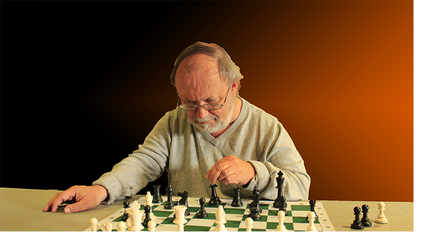 JOHN DE VRIES - PRESIDENT OF WACO CHESS CLUB - PHOTO AND GRAPHICS BY JIM HOLLINGSWORTH