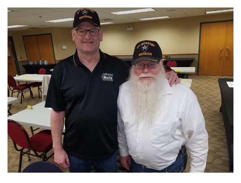 2d Infantry Division Reunion.  In the Photo, Mike Donovan (left) and Jim Hollingsworth (right).